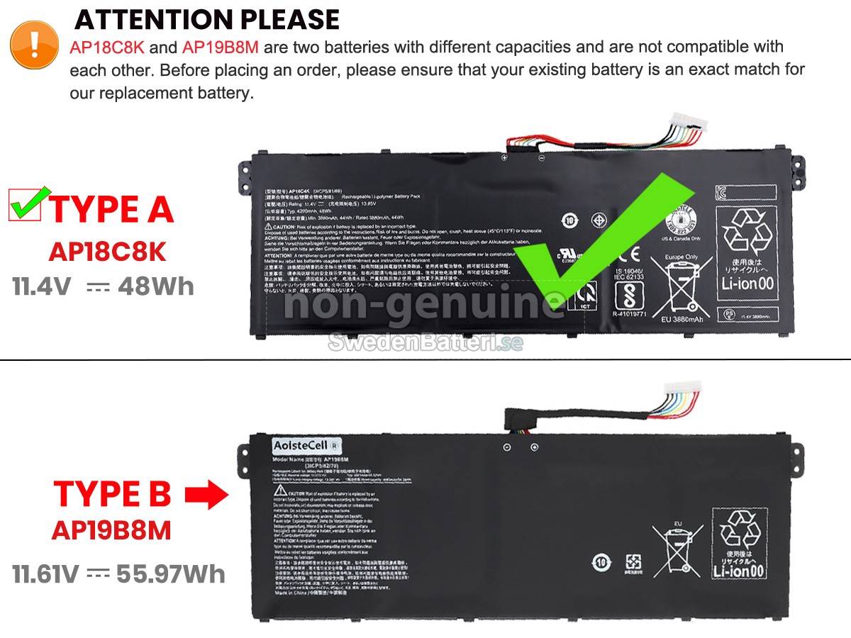 batteri till Acer Aspire 3 A315-44P