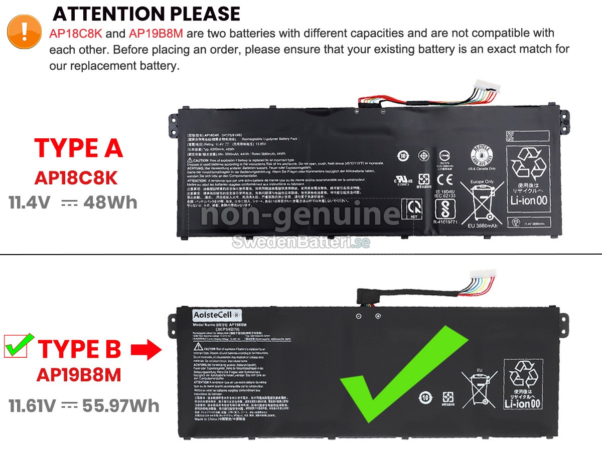 batteri till Acer Aspire 3 A315-44P