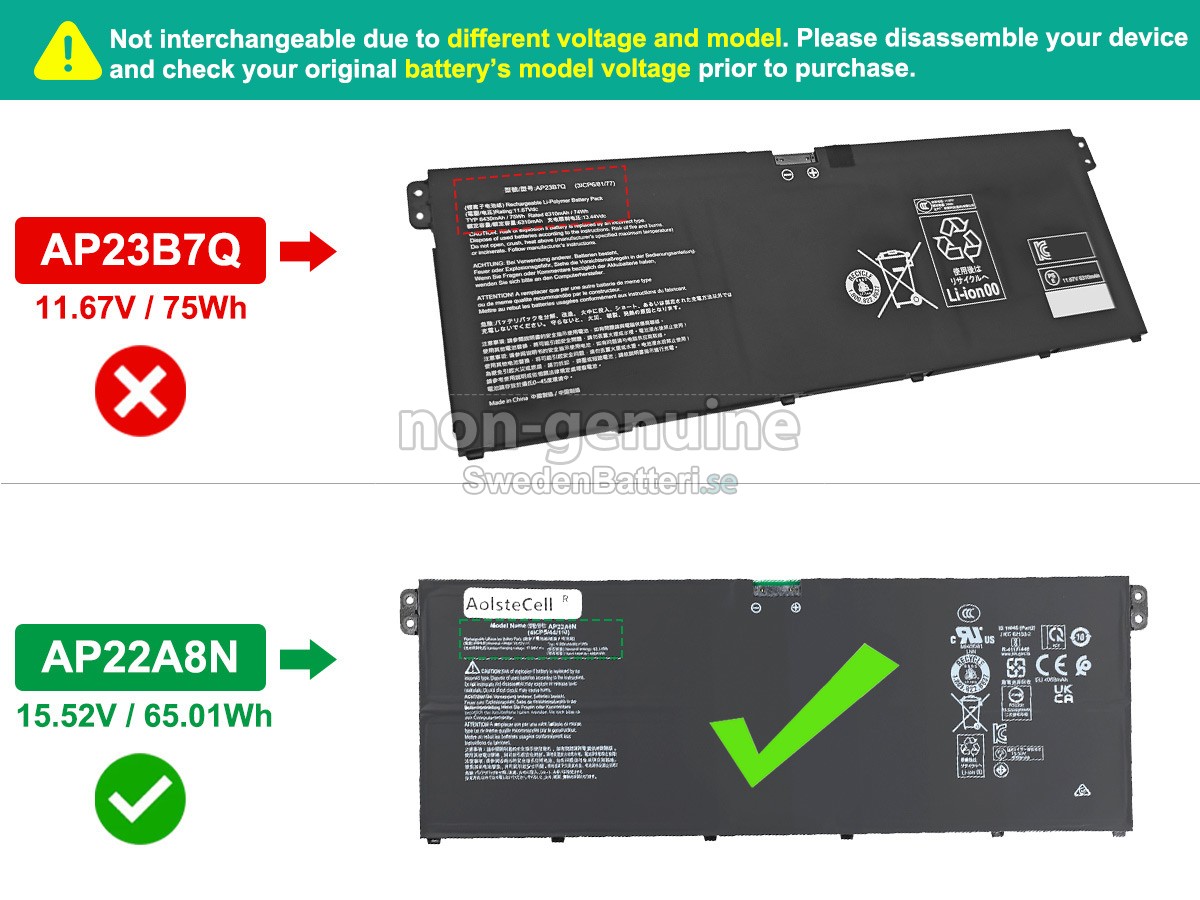 batteri till Acer SWIFT 14 AI SF14-61T-R4JP