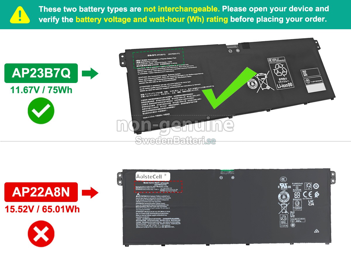 batteri till Acer SWIFT 14 AI SF14-61T-R4JP