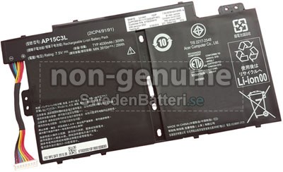 4030mAh Acer AP15C3L laptop batteri från Sverige