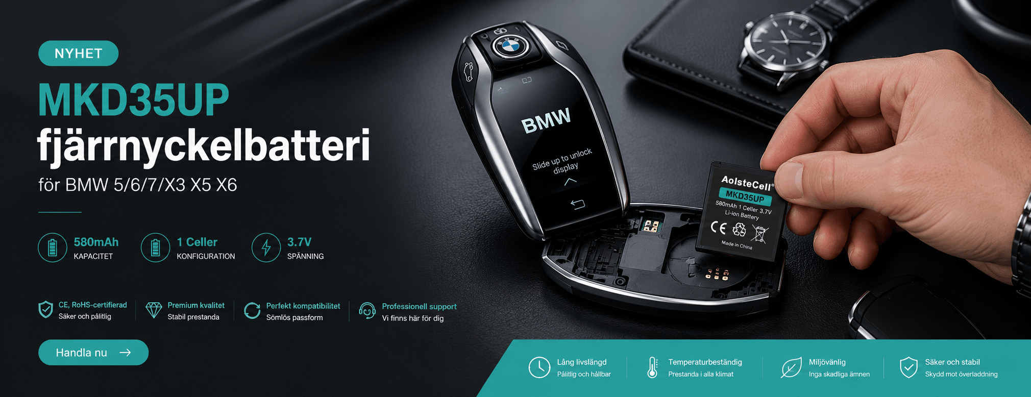 Nytt batteri BMW mkd35up