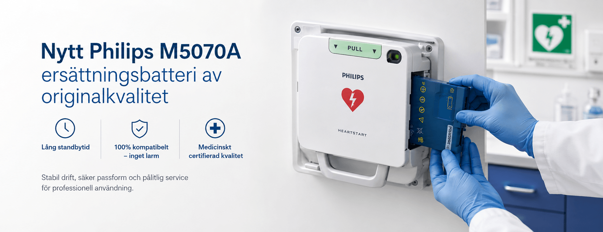 Nytt batteri Philips M5070A