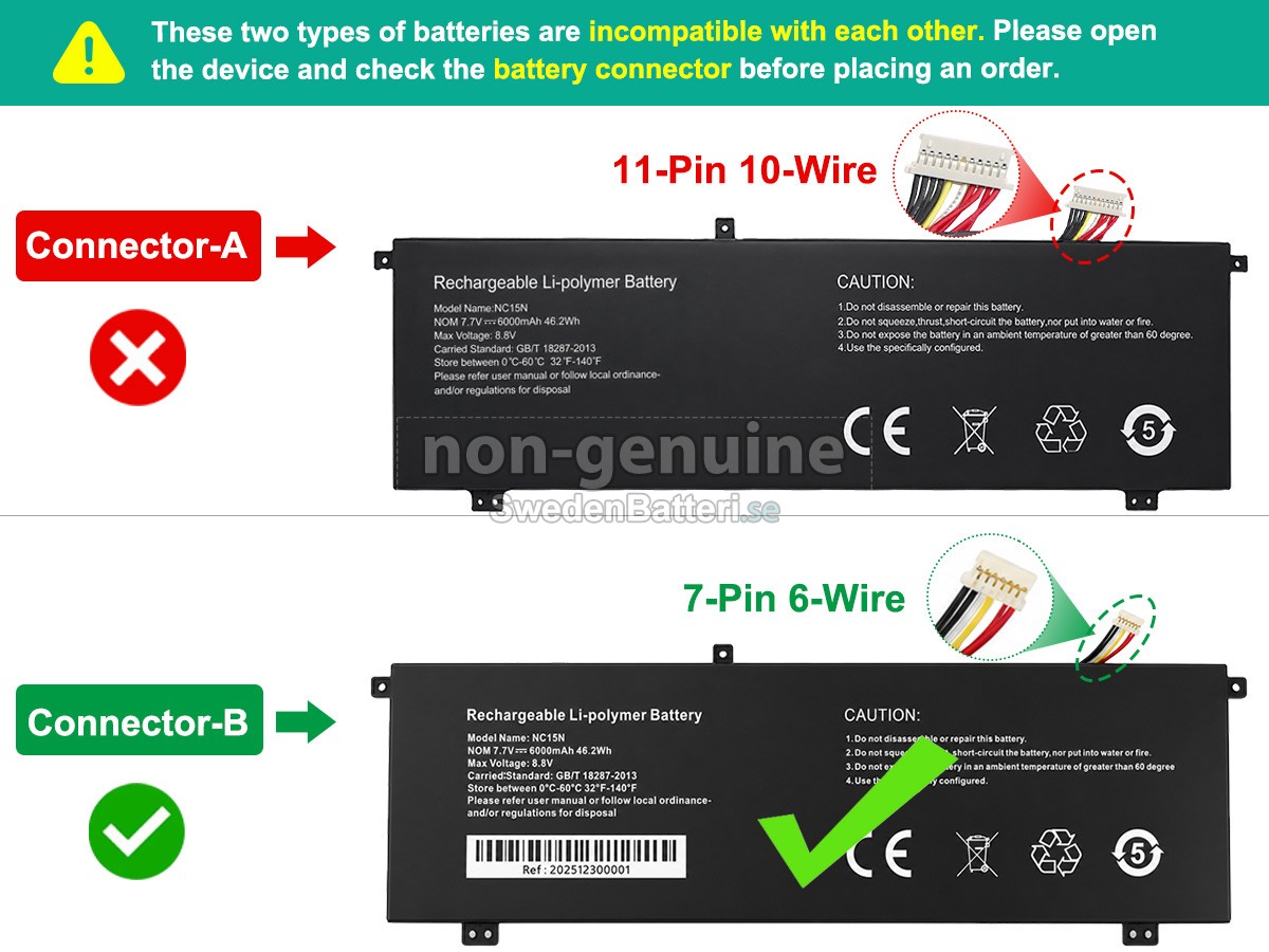 batteri till AolsteCell NC15N