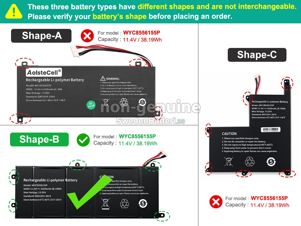 batteri till AolsteCell SMARTBOOK PRO M-SBP14I5