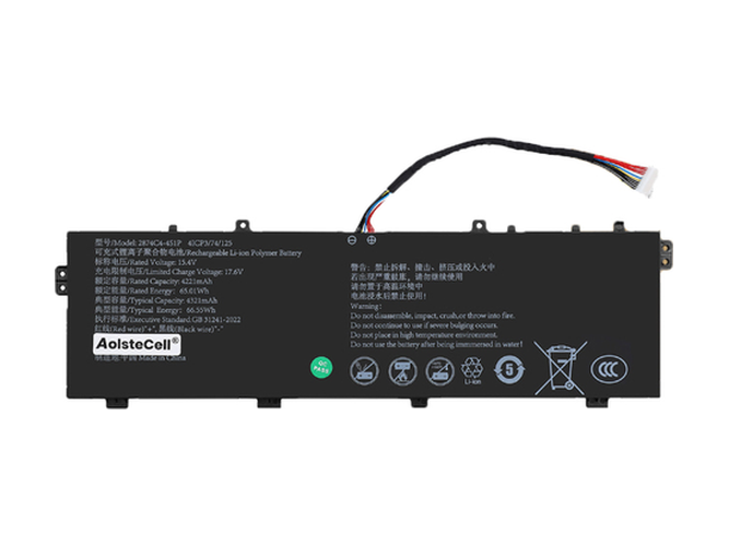 Batteri till  AolsteCell 2874C4-4S1P