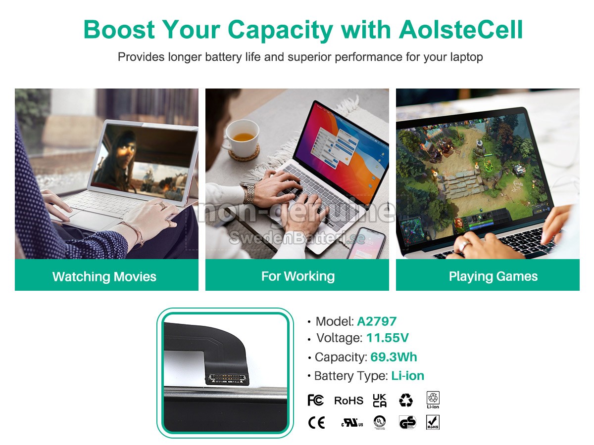 batteri till Apple MacBook Air M2 15 inch