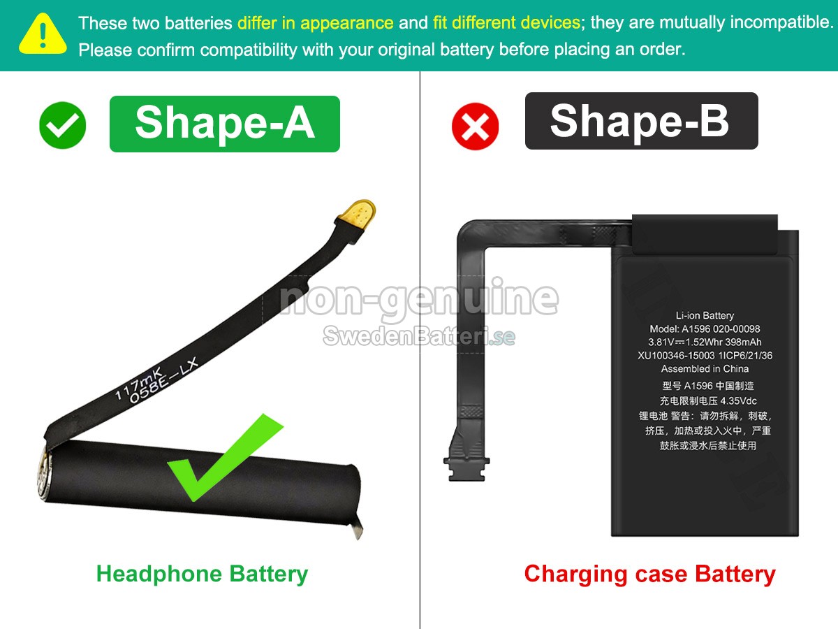 batteri till Apple 020-00098