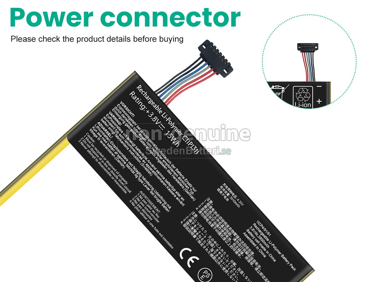 batteri till Asus K00S