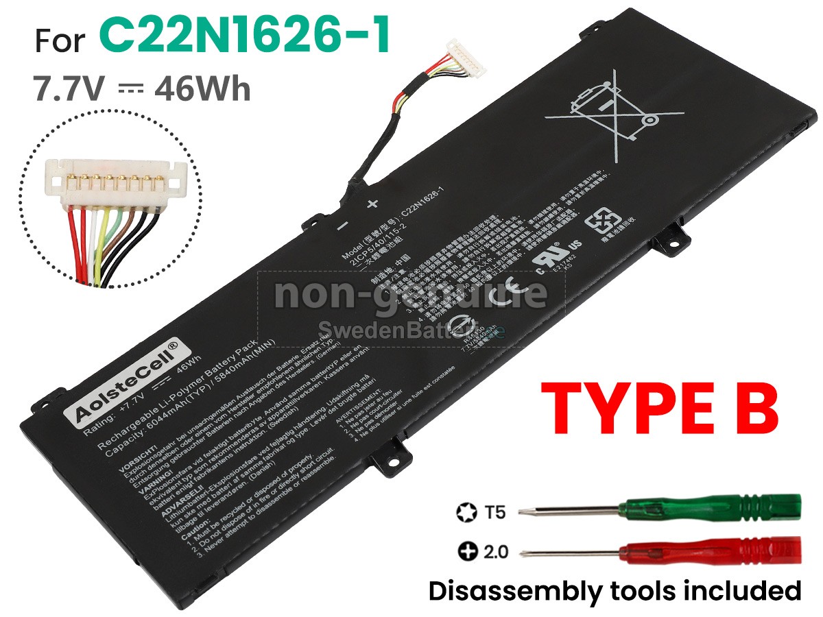 batteri till Asus C22PJJ1