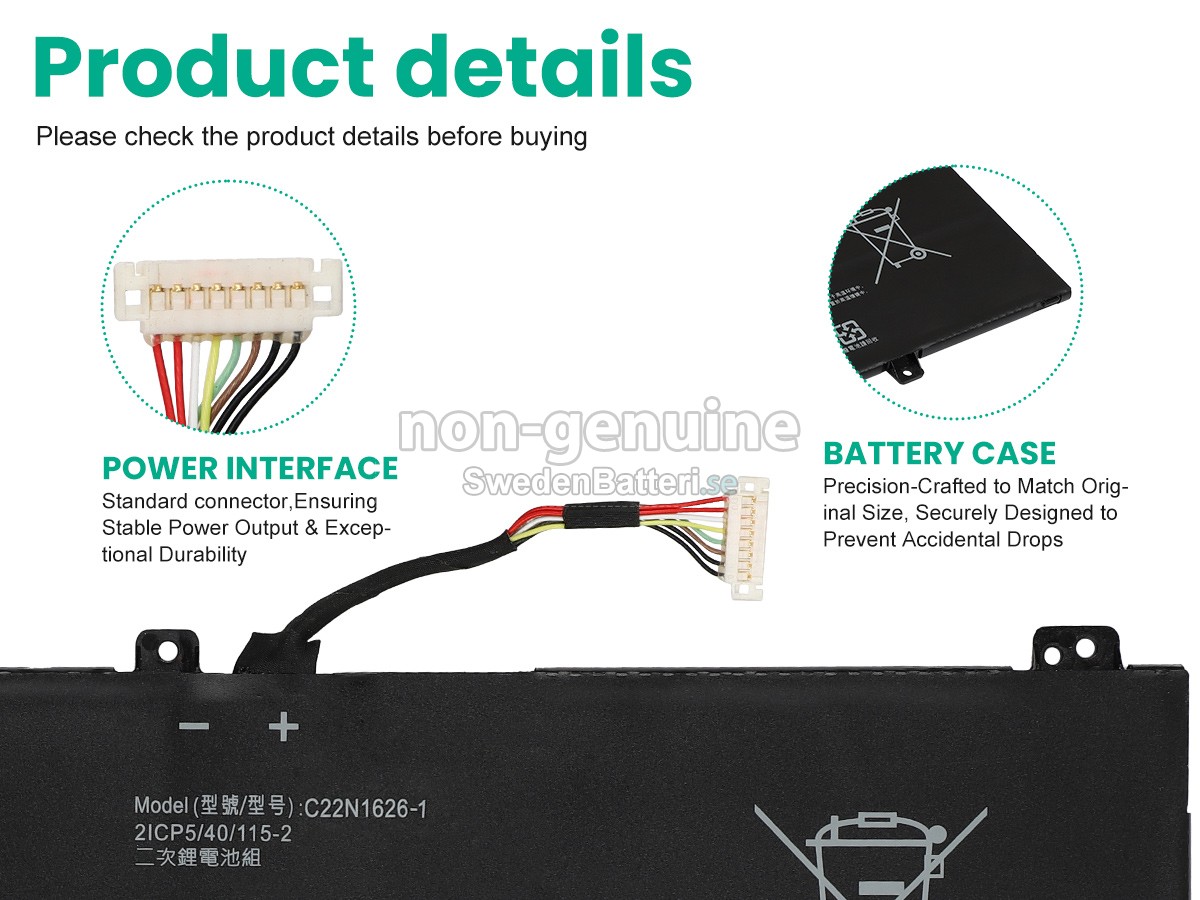 batteri till Asus C22PJJ1