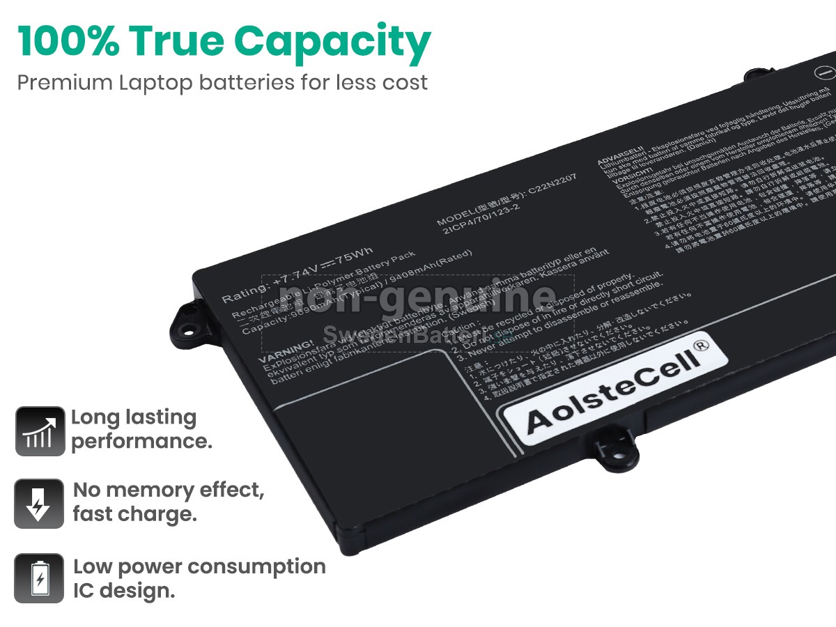 batteri till Asus VivoBook S 15 OLED S5507QA-MA051W