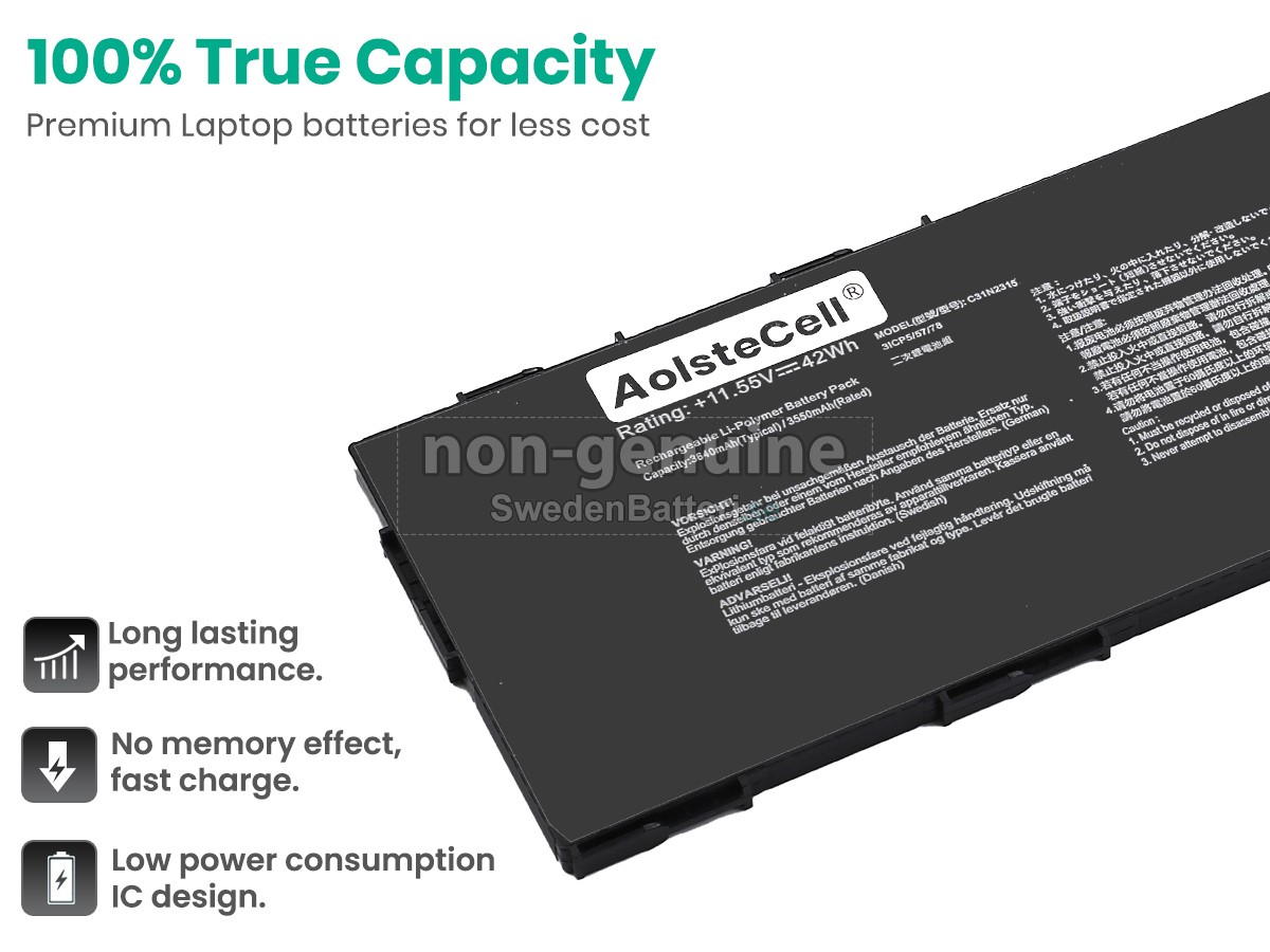 batteri till Asus EXPERTBook P1 P1503CVA