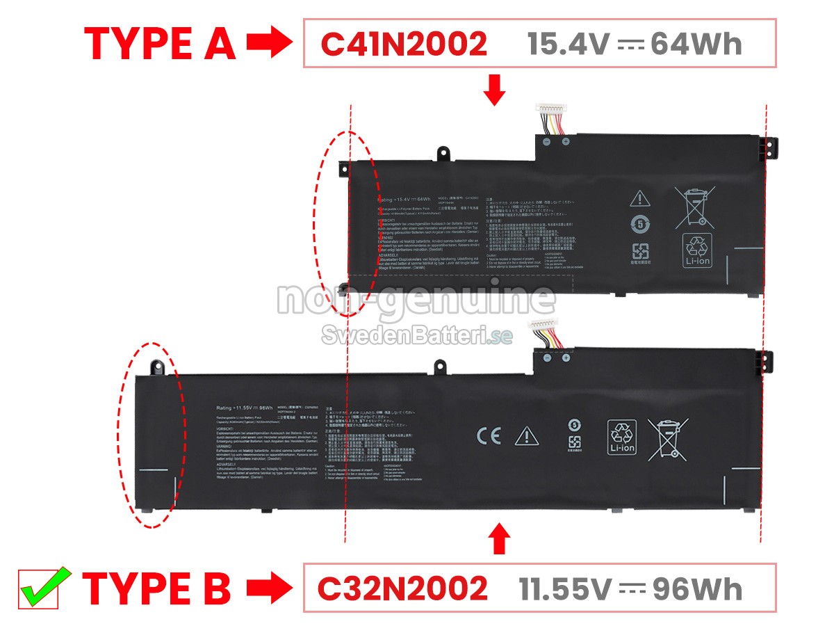 batteri till Asus ZenBook Flip 15 UX564PH-EZ012W