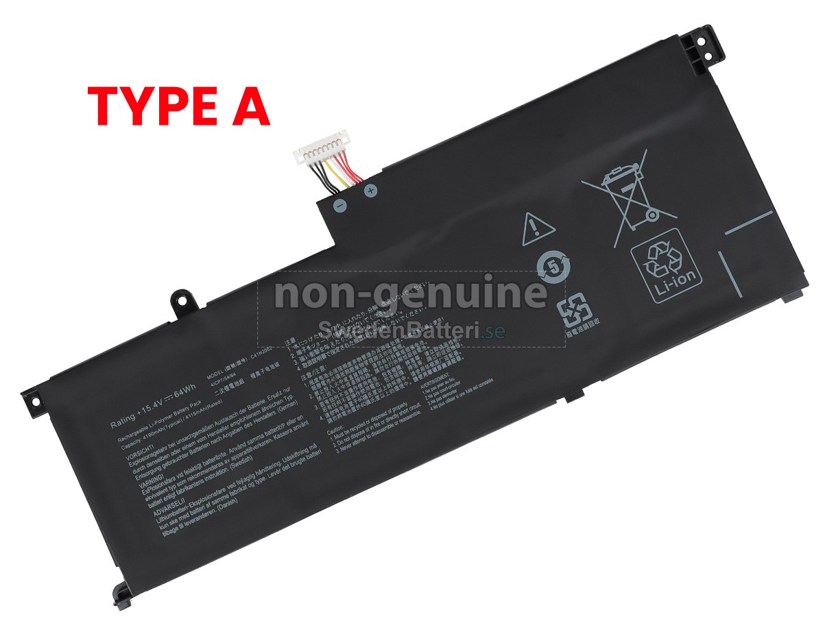 batteri till Asus ZenBook Pro 15 OLED UM535QA-KJ324X