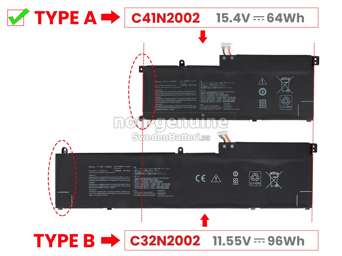 batteri till Asus ZenBook Pro 15 UM535QE-H2060T