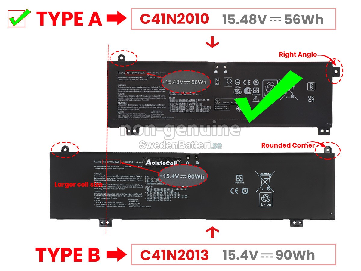 batteri till Asus TUF GAMING A15 FA507RC-HN047