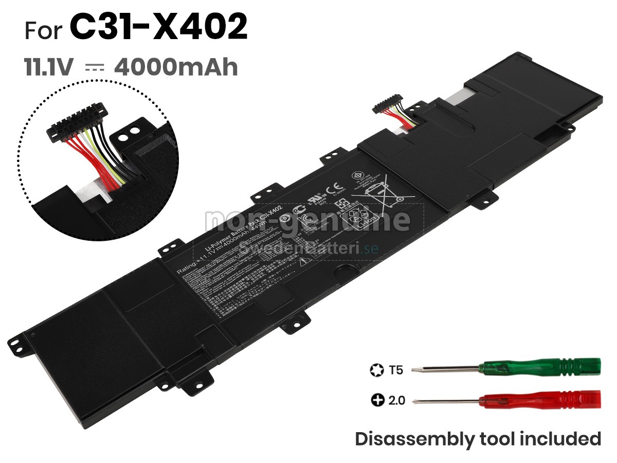 batteri till Asus C31-X402