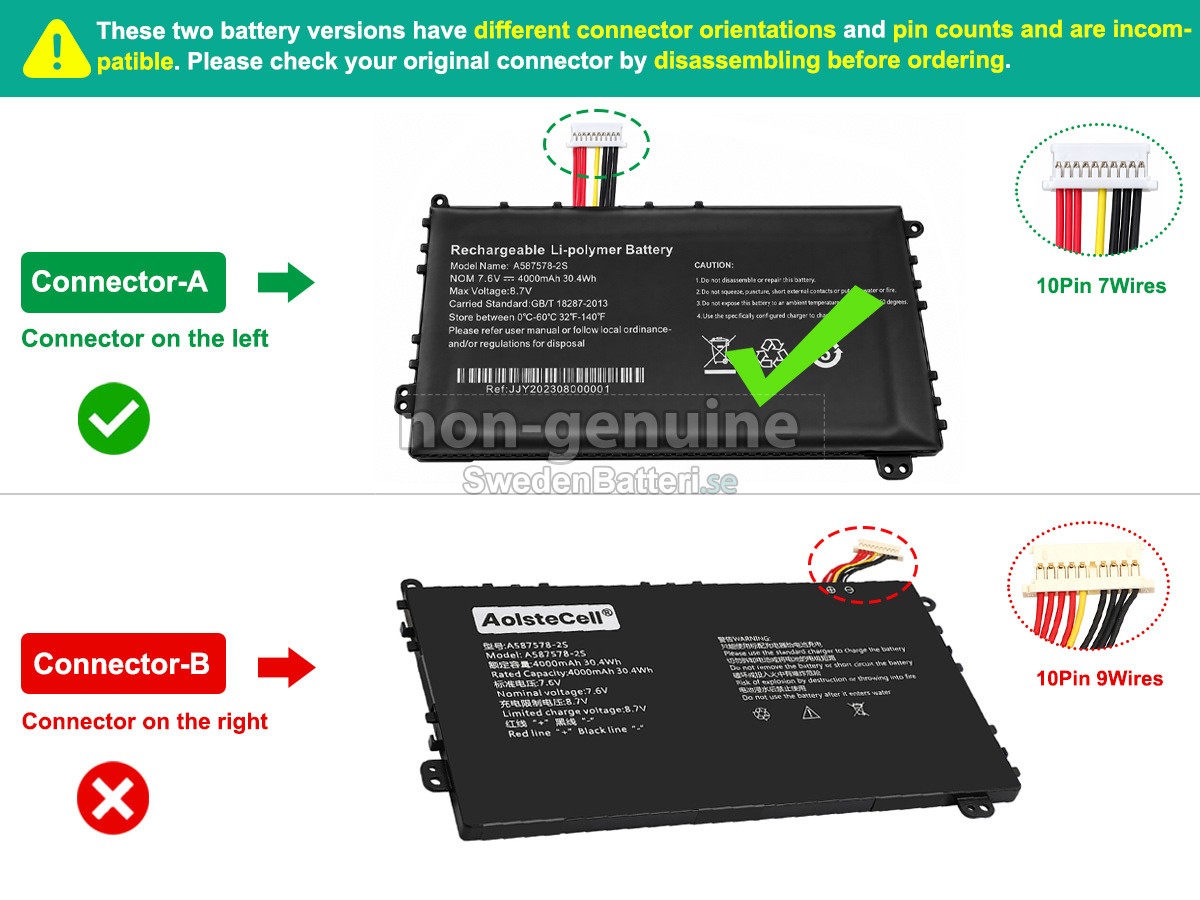 batteri till AXIOO MYBOOK 14F NBAX21L