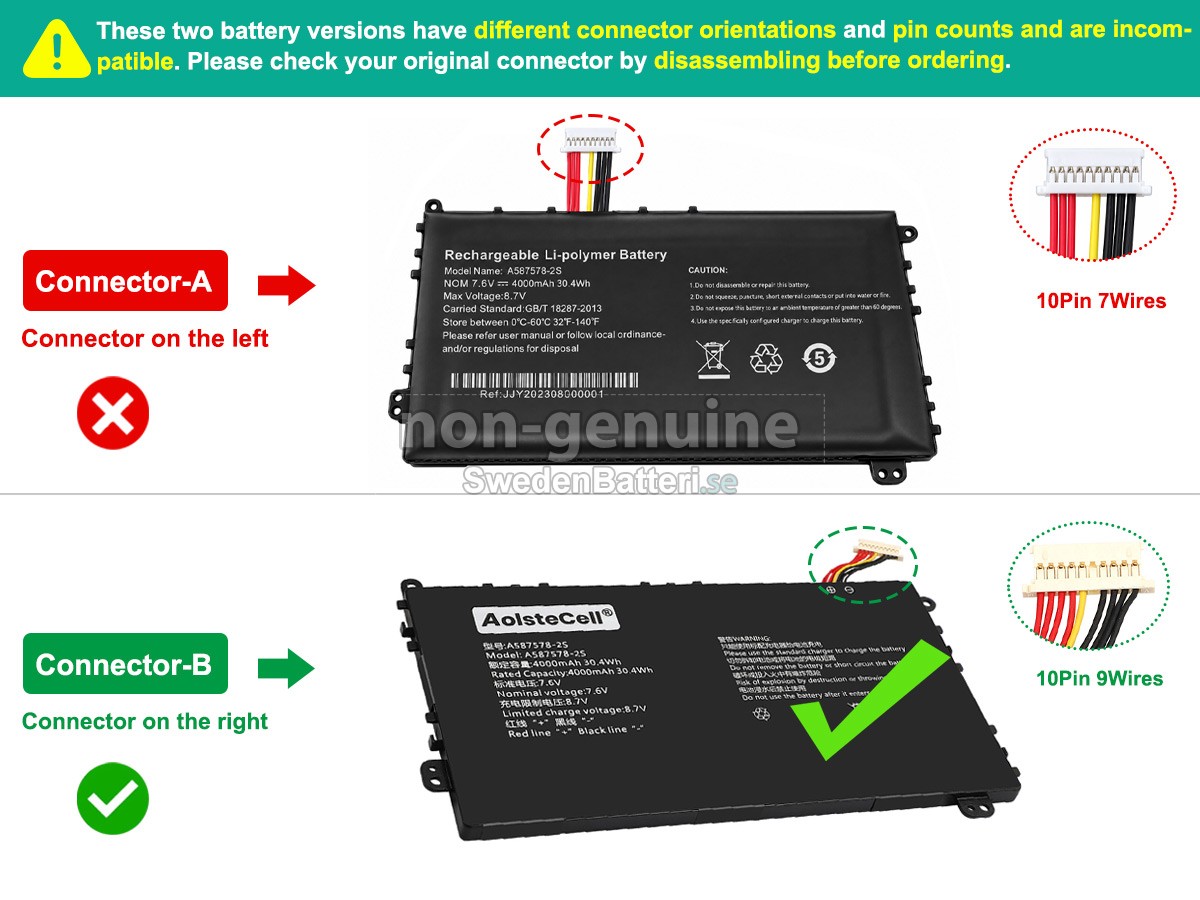 batteri till AXIOO MYBOOK 14F NBAX21L