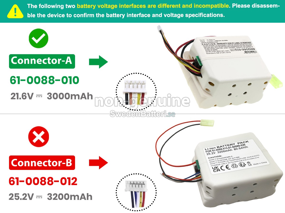 batteri till Bissell 61-0088-012