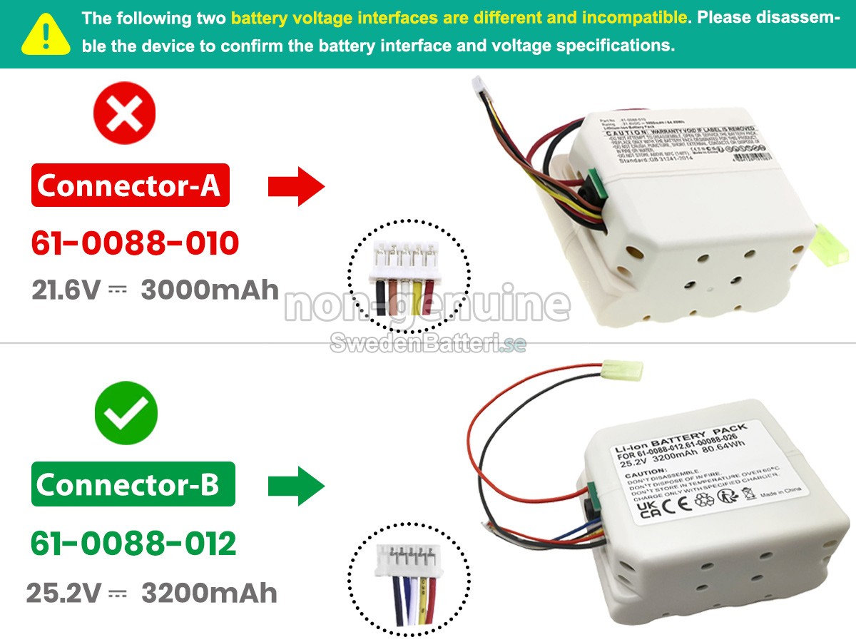 batteri till Bissell 61-0088-012
