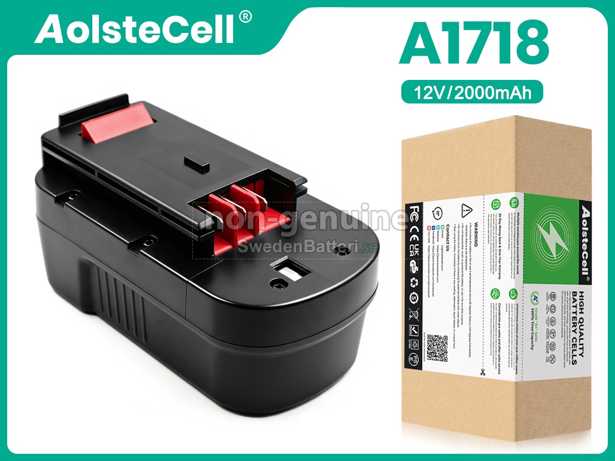 batteri till Black Decker A1718