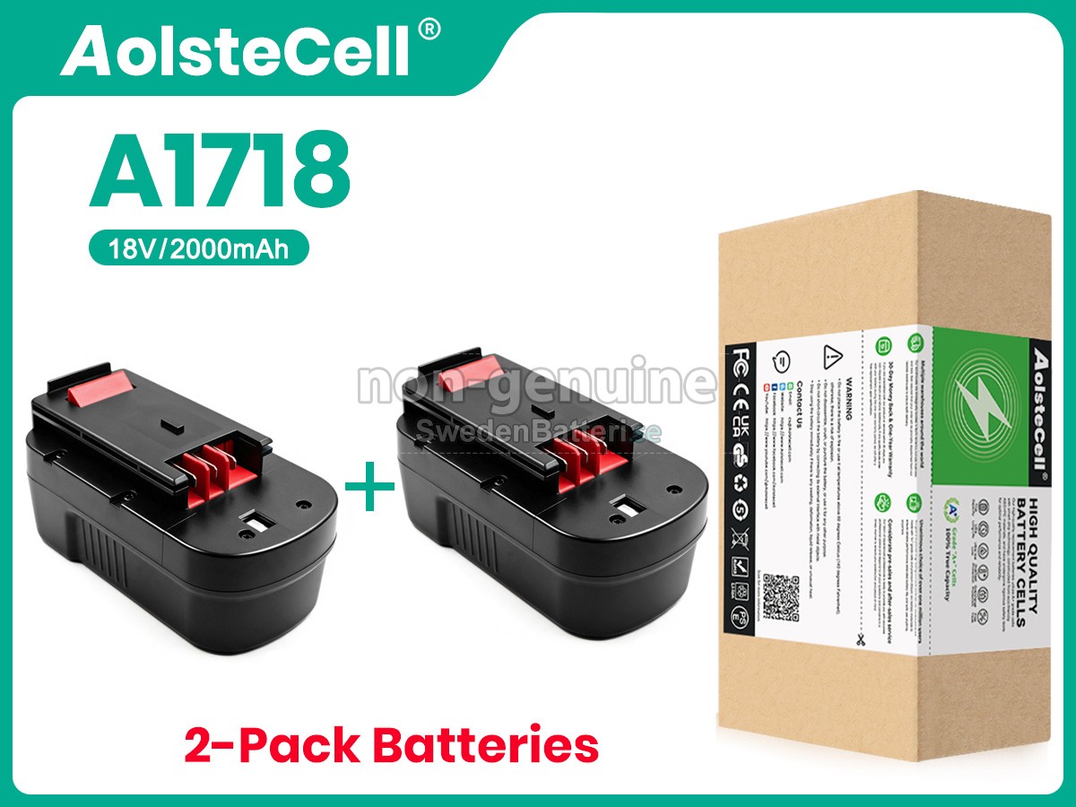 batteri till Black Decker A1718