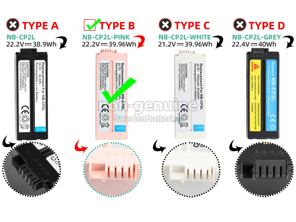 batteri till Canon SELPHY CP400