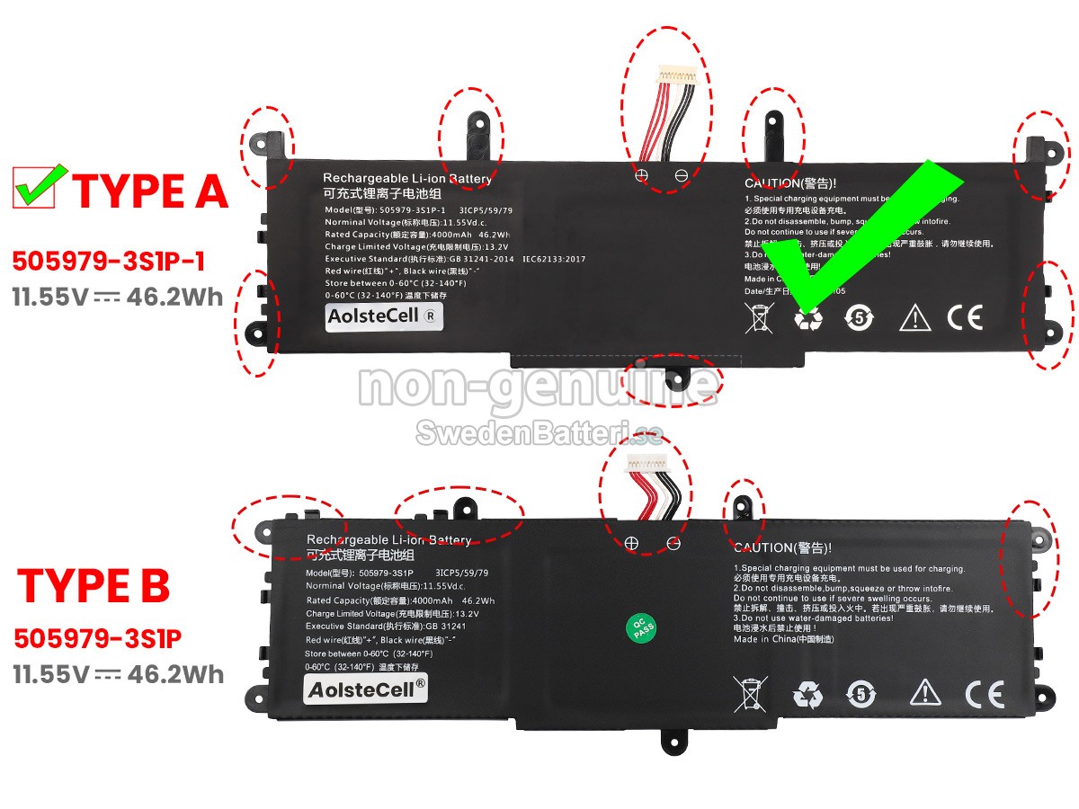 batteri till CHUWI COREBOOK X PRO CWI536