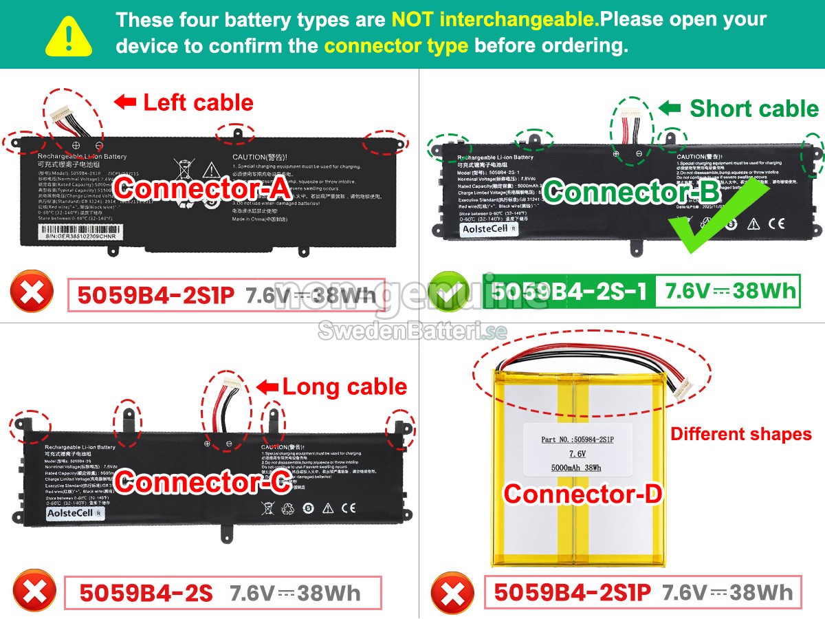 batteri till CHUWI 5059B4-2S1P
