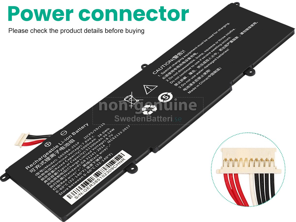 batteri till CHUWI 5059B4-2S-1