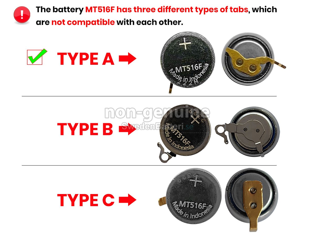 batteri till CITIZEN MT516F