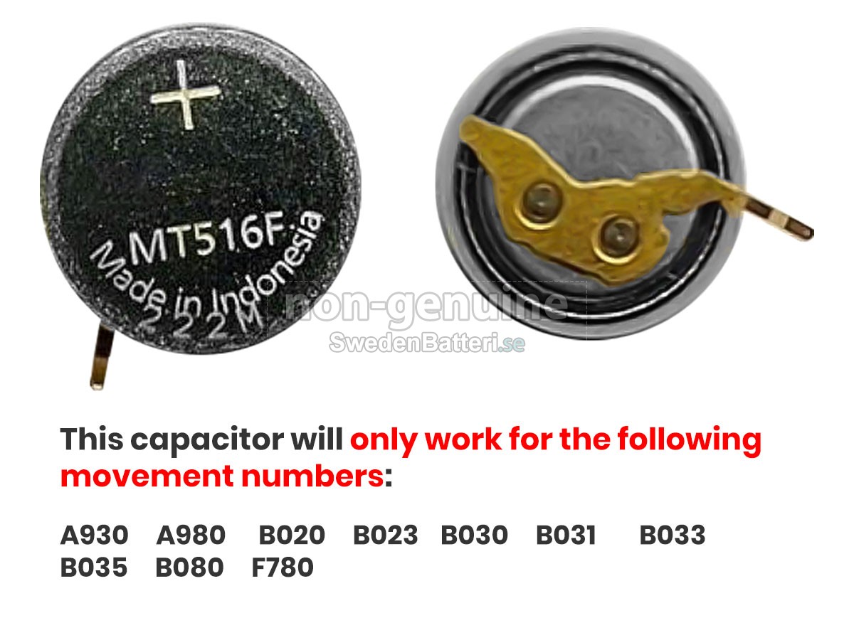 batteri till CITIZEN MT516F