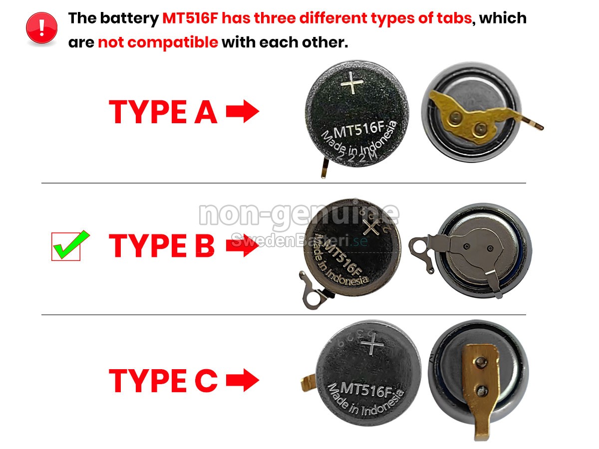 batteri till CITIZEN MT516F