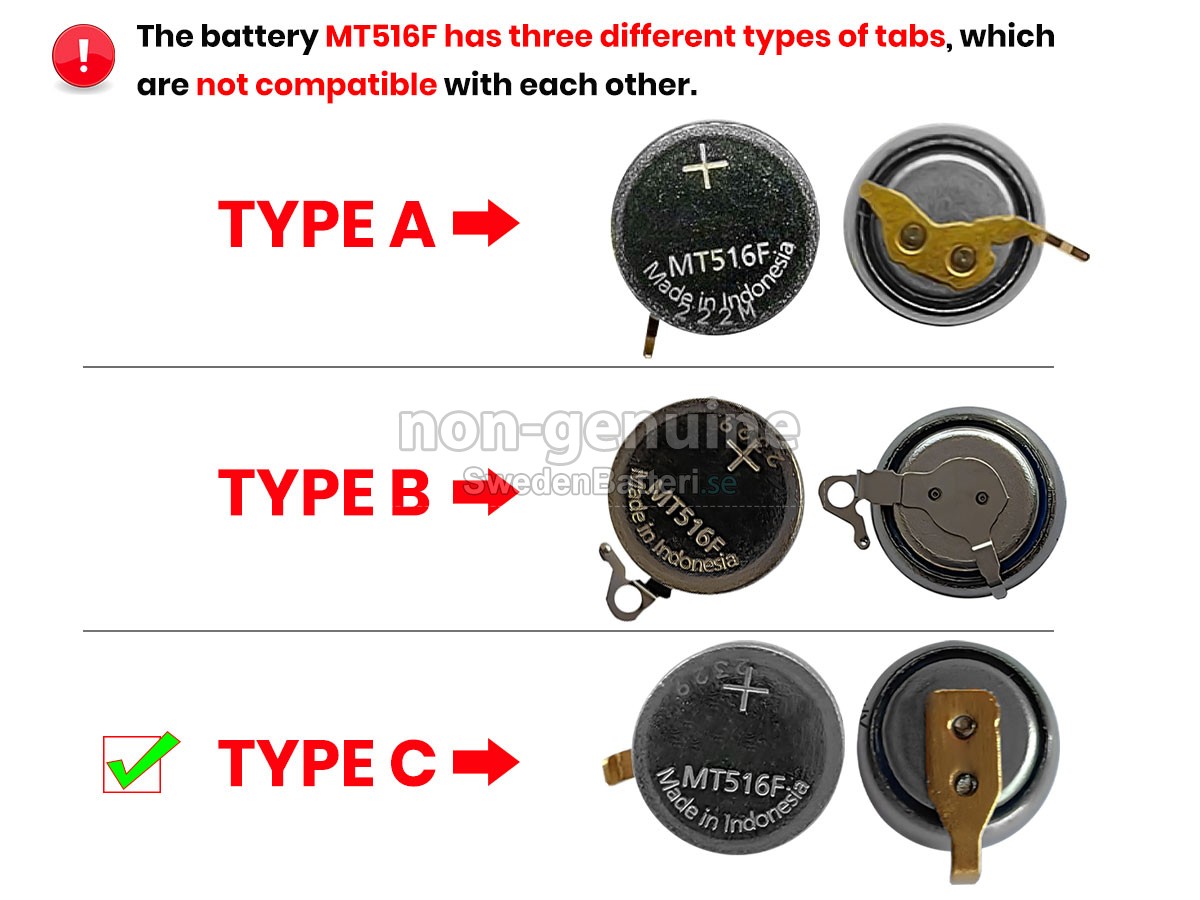 batteri till CITIZEN MT516F