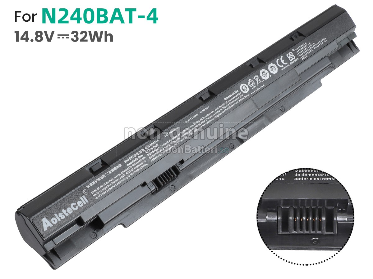 batteri till Clevo 6-87-N24JS-42L2