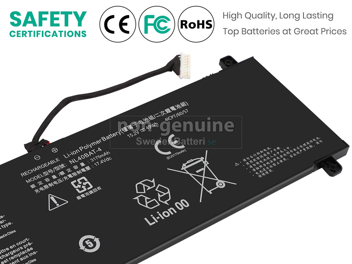 batteri till Clevo NL50GU