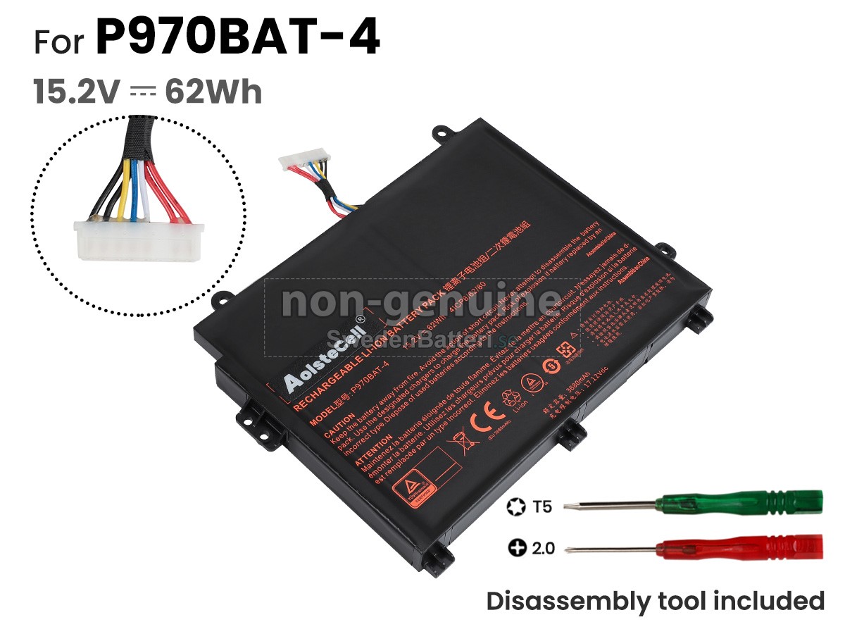 batteri till Clevo P970BAT-4