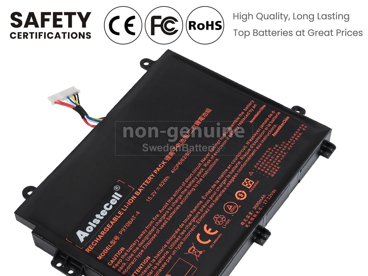 batteri till Clevo P970BAT-4