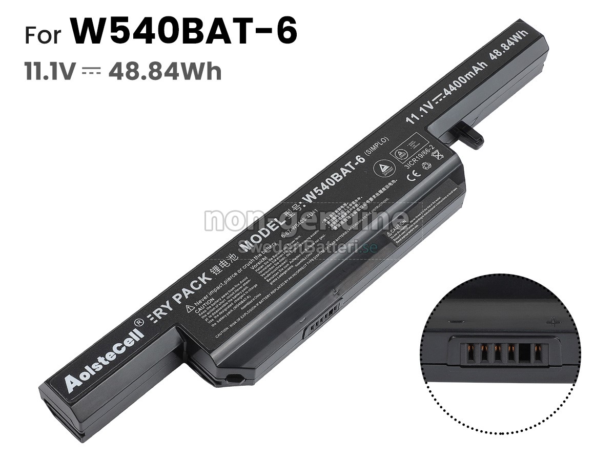 batteri till Clevo W550SU