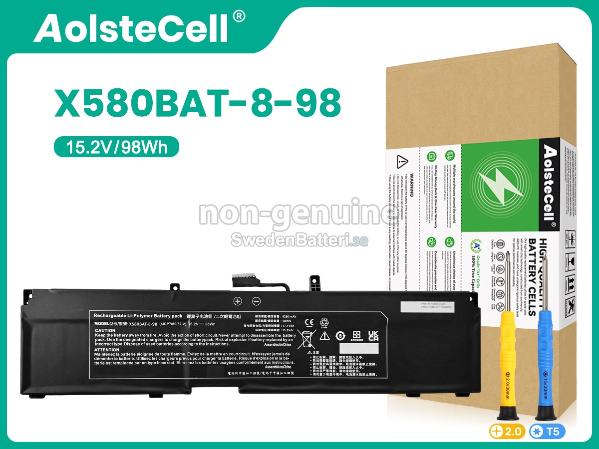 batteri till Clevo X580BAT-8-98