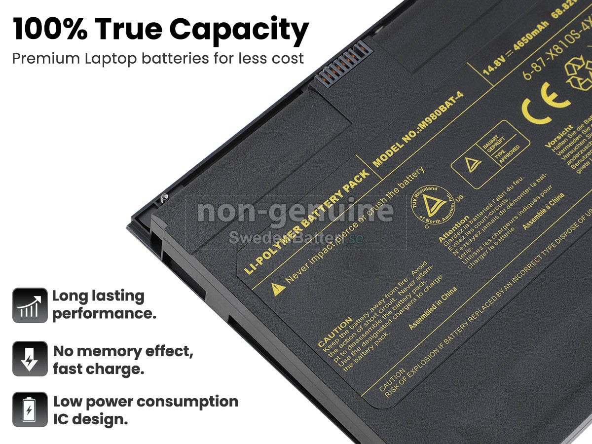 batteri till Clevo 6-87-X810S-4X51