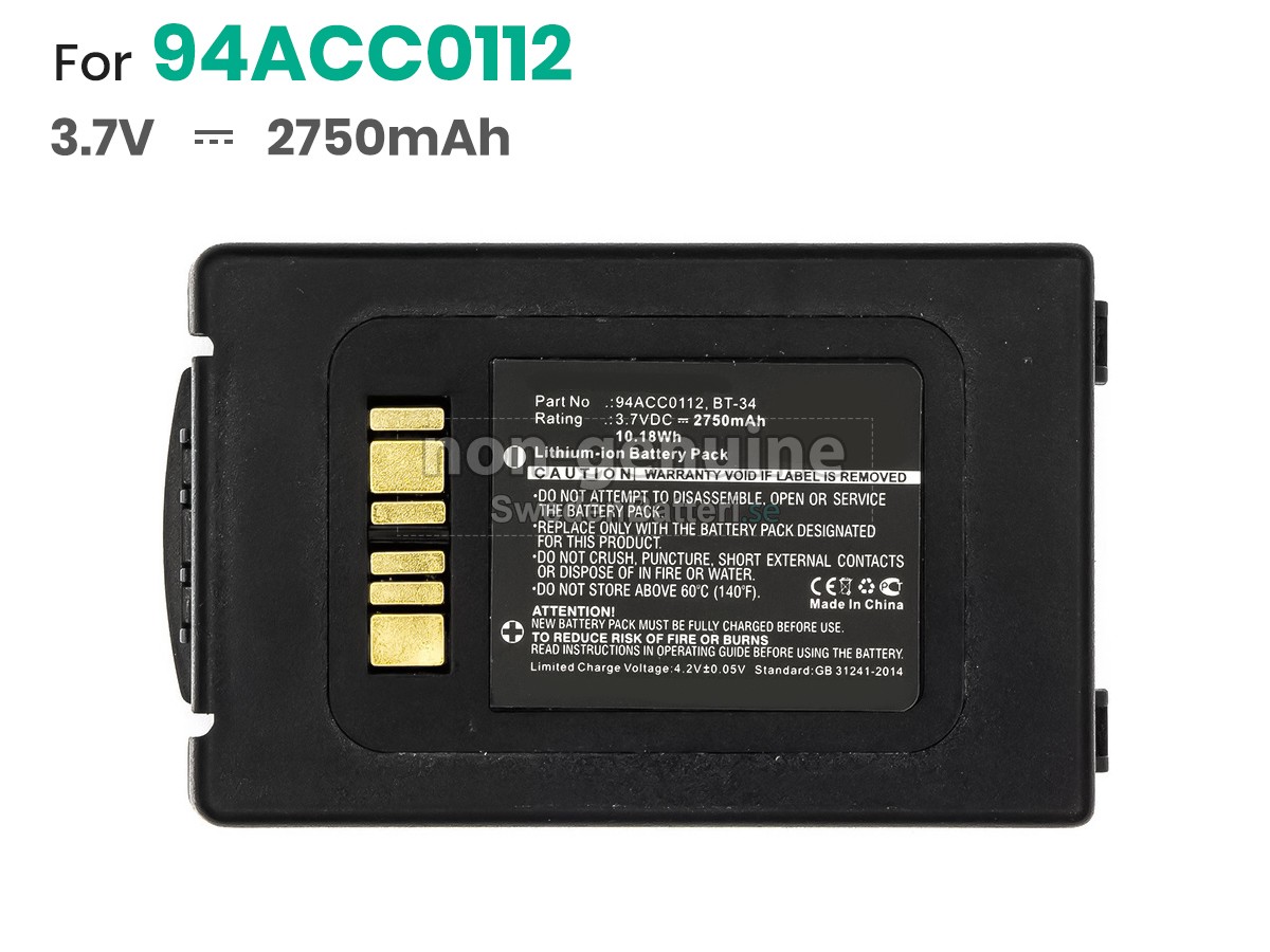 batteri till Datalogic BT-34