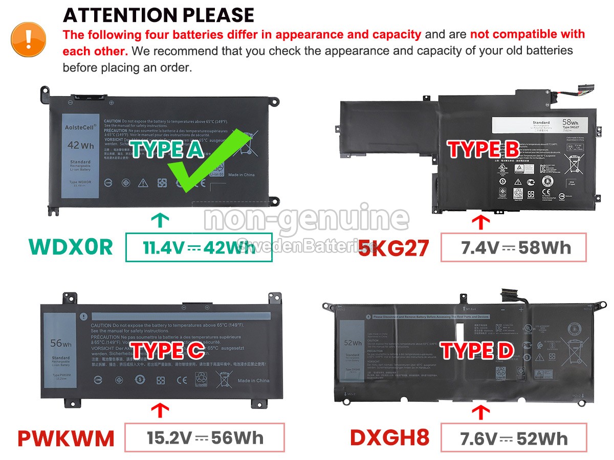 batteri till Dell Inspiron 14 7000