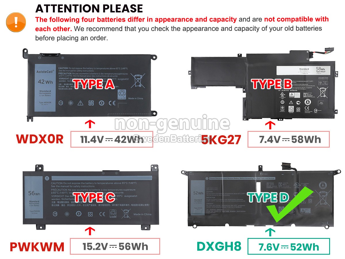 batteri till Dell Inspiron 14 7000