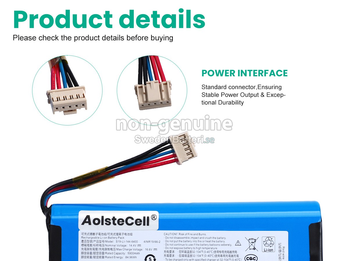 batteri till Ecovacs S19-LI-144-6400