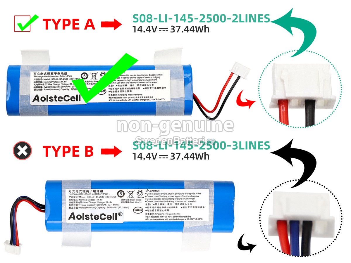 batteri till Ecovacs DK36