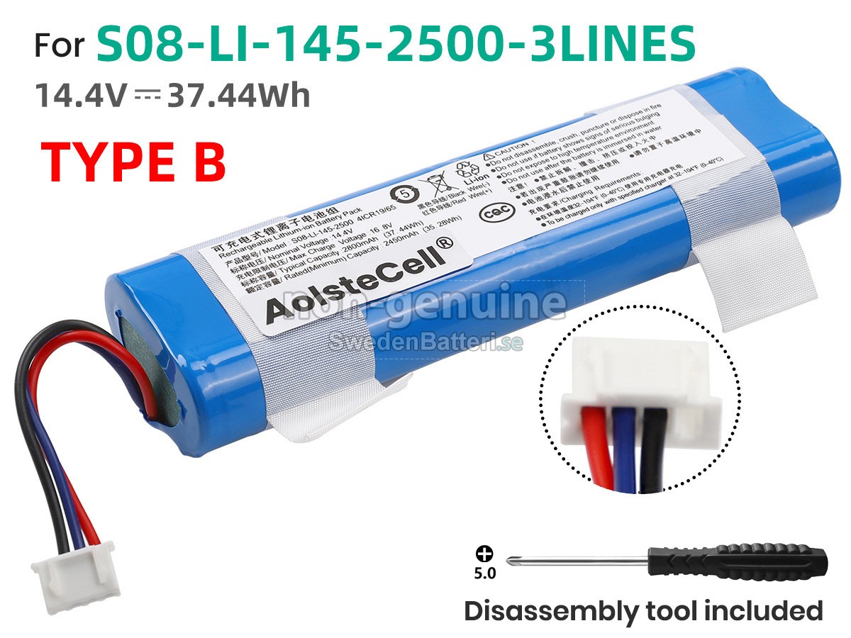 batteri till Ecovacs DK36