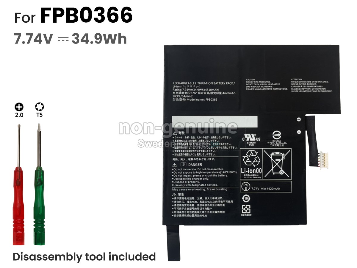 batteri till Fujitsu Stylistic R726-0M871PDE